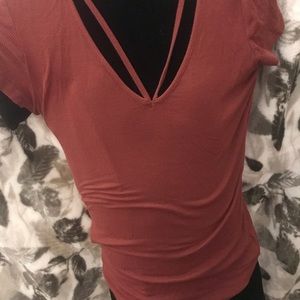 Burnt orange fitted shirt